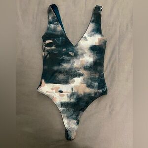 Abstract Print Aritzia Contour Bodysuit.